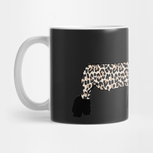 Cheetah Print Market Wether Lamb Silhouette 2 - NOT FOR RESALE WITHOUT PERMISSION Mug